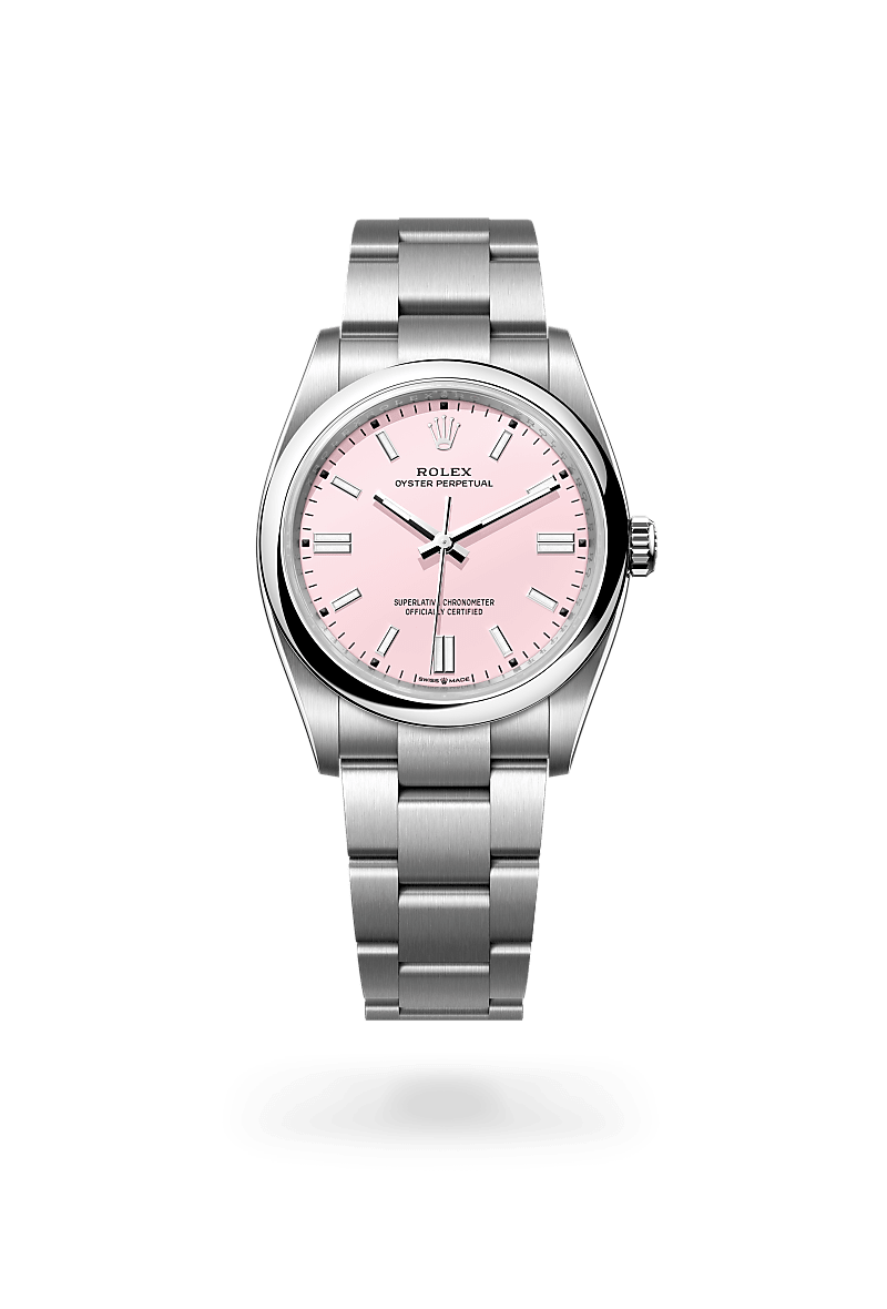 오이스터스틸 소재의 롤렉스 OYSTER PERPETUAL 정면, M126000-0008 - 명보사