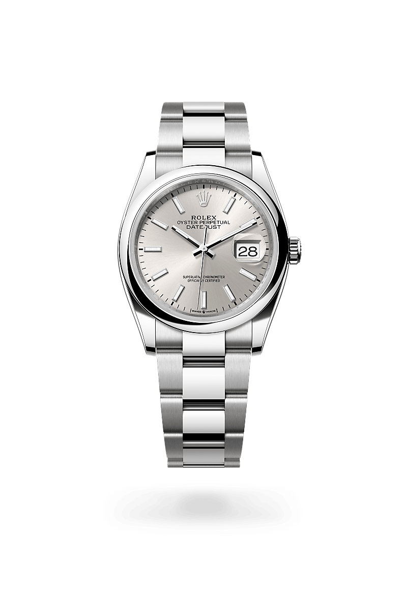 오이스터스틸 소재의 롤렉스 DATEJUST 정면, M126200-0002 - 명보사