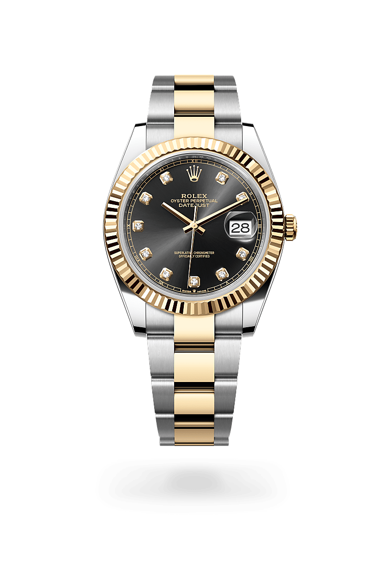 옐로우 롤레조 – 오이스터스틸과 옐로우 골드의 조합 소재의 롤렉스 DATEJUST 정면, M126333-0005 - 명보사