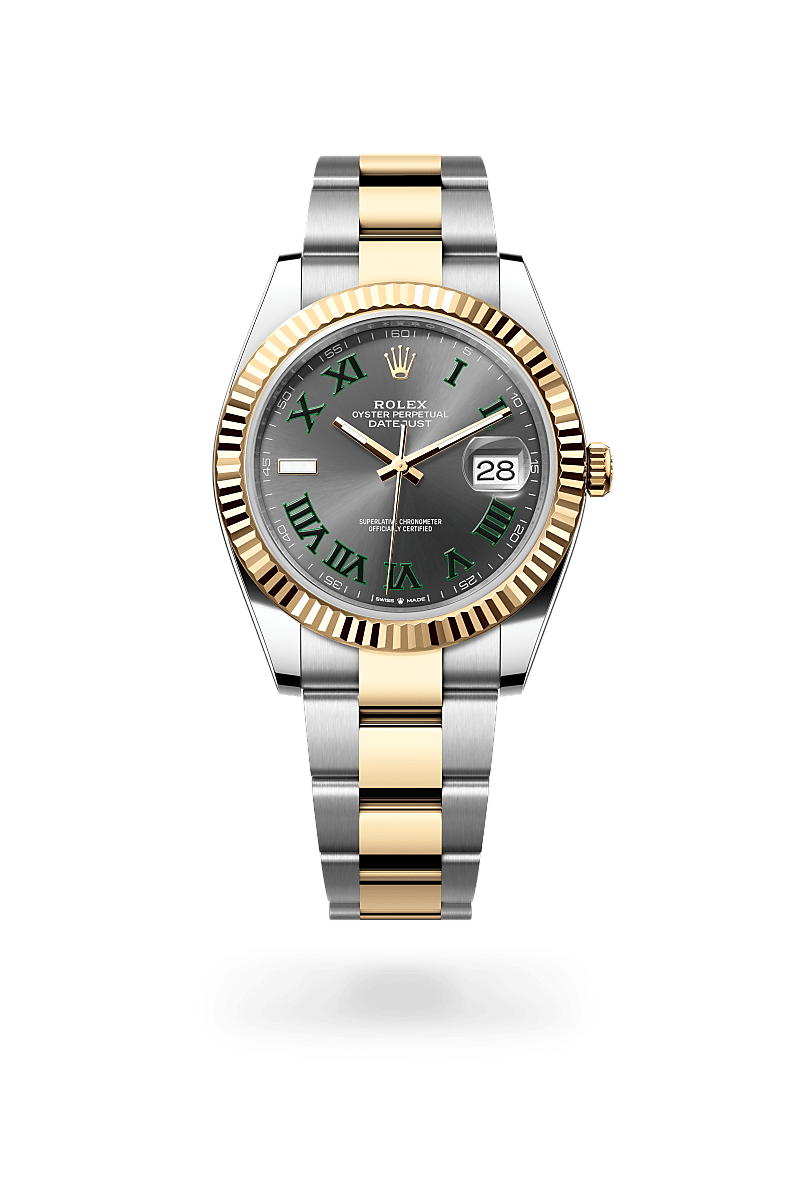 옐로우 롤레조 – 오이스터스틸과 옐로우 골드의 조합 소재의 롤렉스 DATEJUST 정면, M126333-0019 - 명보사