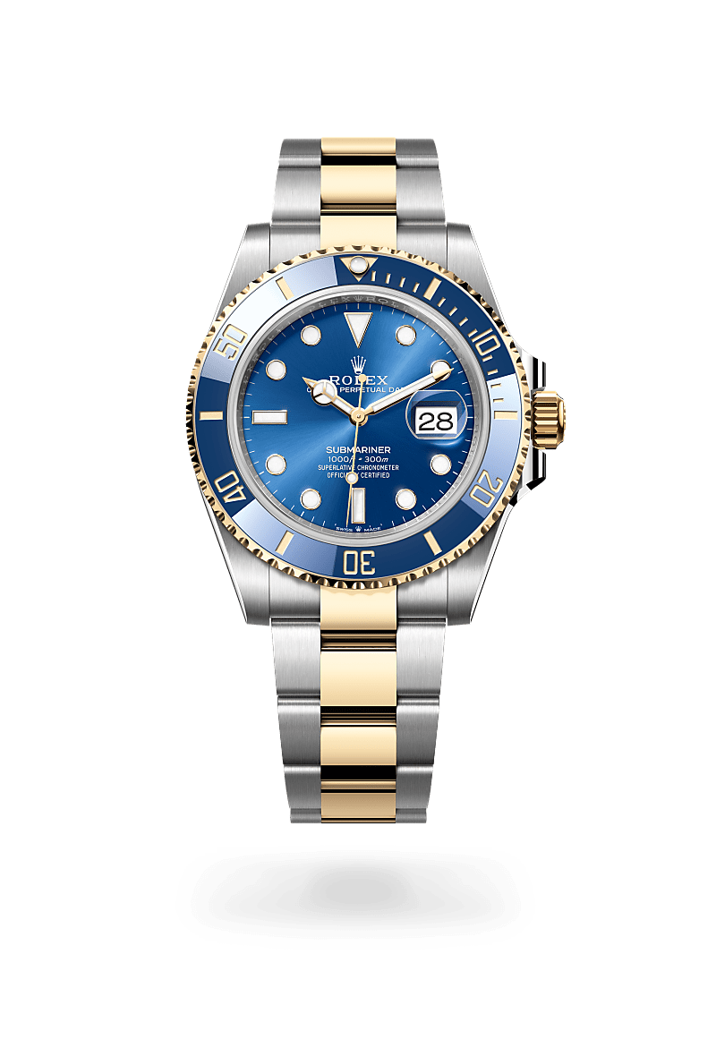 옐로우 롤레조 – 오이스터스틸과 옐로우 골드의 조합 소재의 롤렉스 SUBMARINER 정면, M126613LB-0002 - 명보사