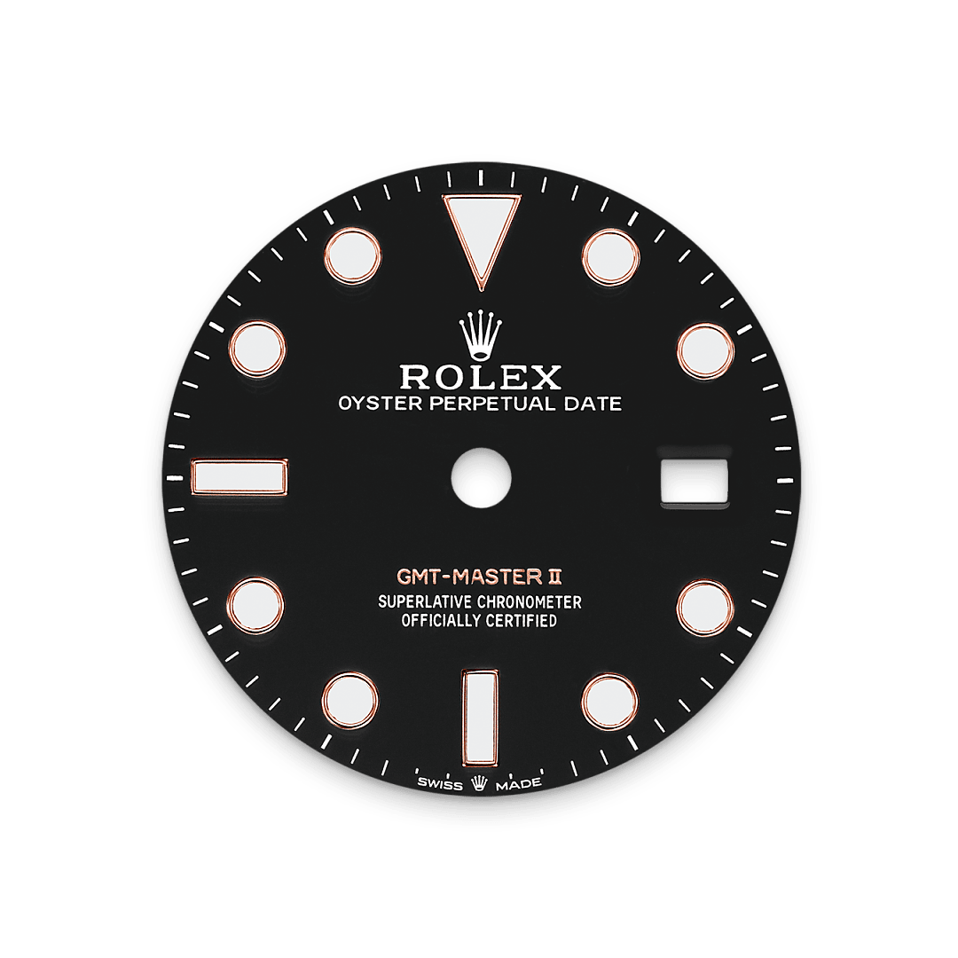 rolex GMT-Master II dial  in Everose Rolesor - combination of Oystersteel and Everose gold, M126711CHNR-0002 - Myungbosa