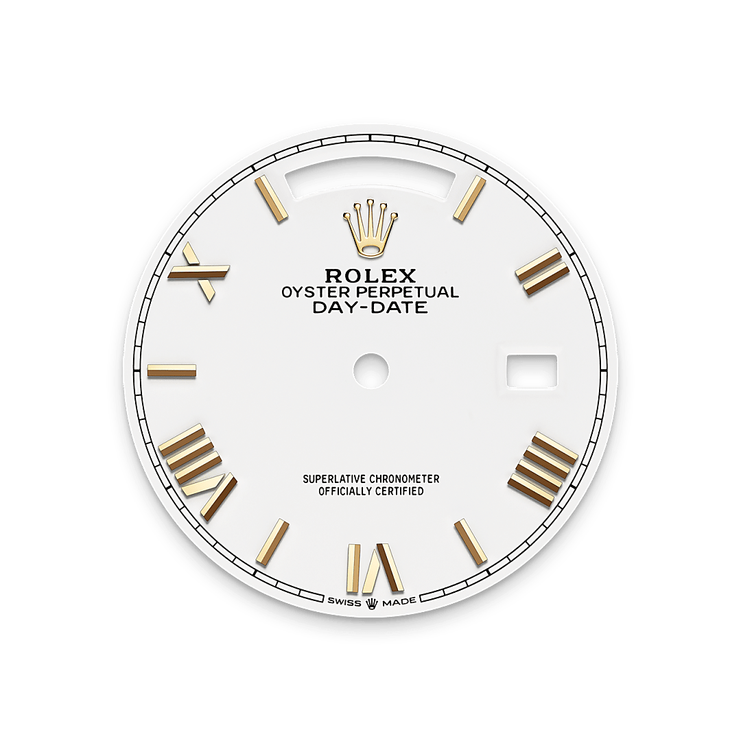 rolex Day-Date 36 dial in 18 ct yellow gold, M128238-0113 - Myungbosa