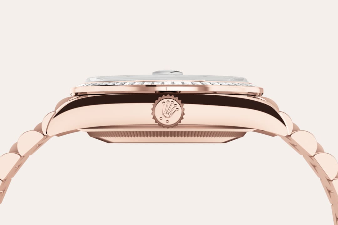 rolex Day-Date 36 material and crown  in 18 ct Everose gold, M128395TBR-0032 - Myungbosa