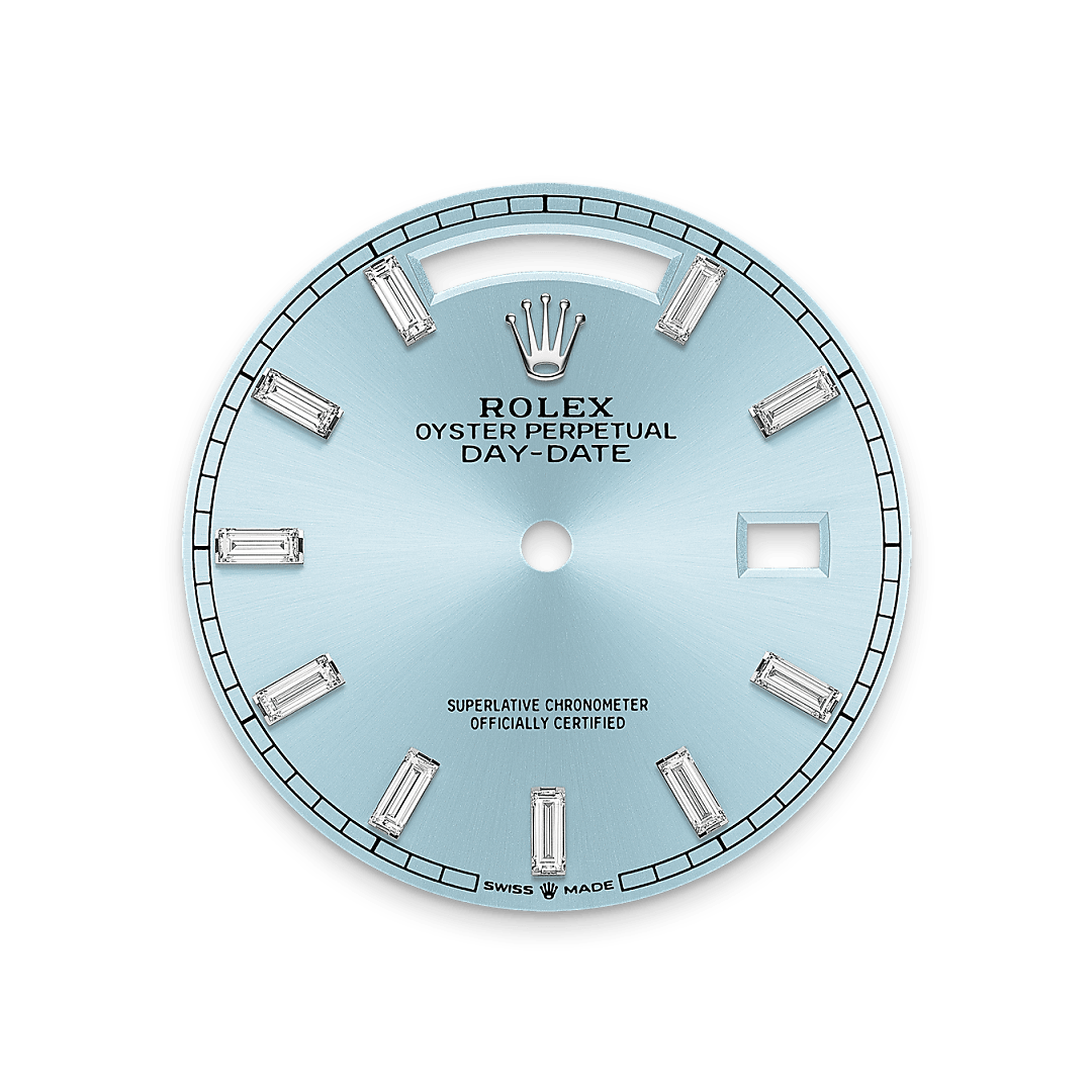 rolex Day-Date 36 dial in Platinum, M128396TBR-0003 - Myungbosa