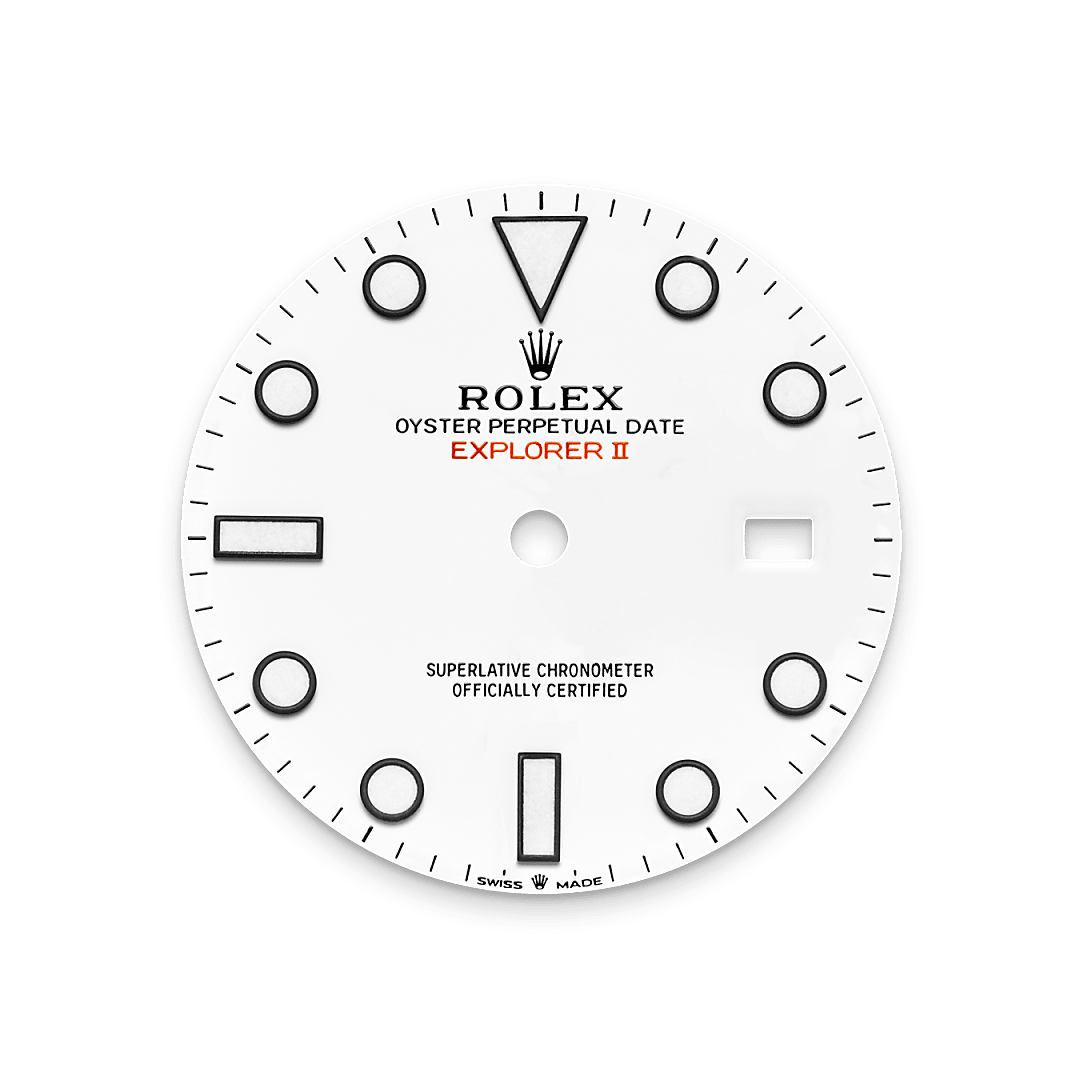 rolex Explorer II dial  in Oystersteel, M226570-0001 - Myungbosa