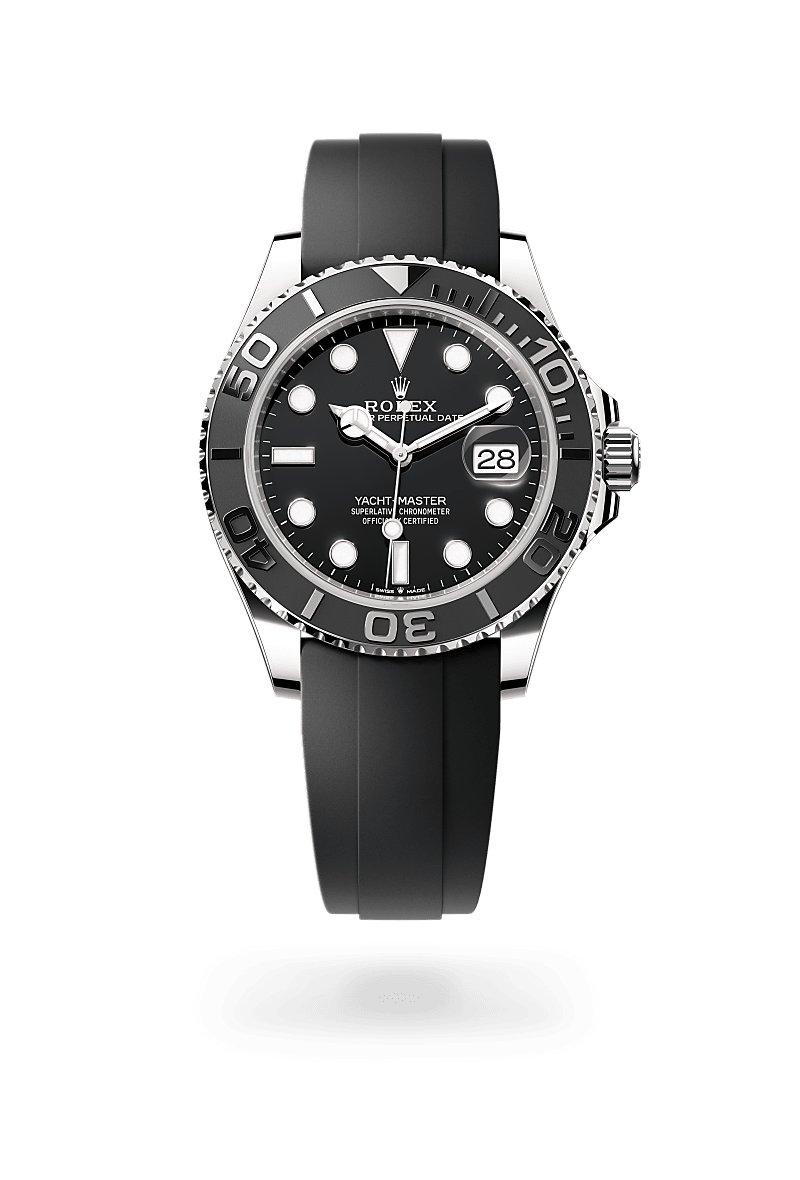 18캐럿 화이트 골드 소재의 롤렉스 YACHT-MASTER 정면, M226659-0002 - 명보사