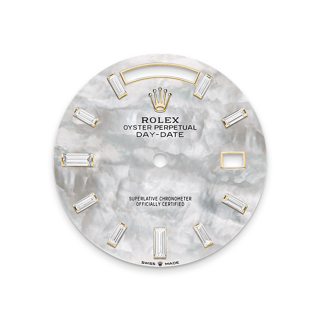 rolex Day-Date 40 dial in 18 ct yellow gold, M228238-0071 - Myungbosa