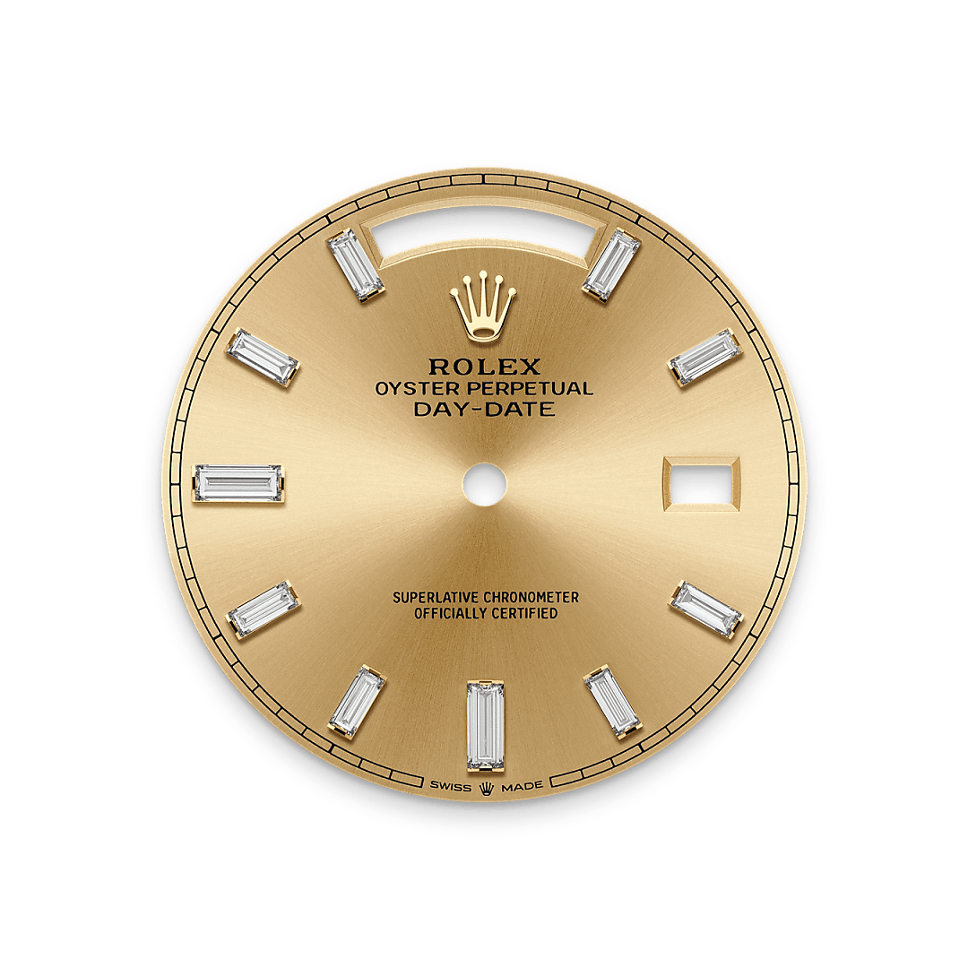 rolex Day-Date 40 dial in 18 ct yellow gold, M228348RBR-0002 - Myungbosa