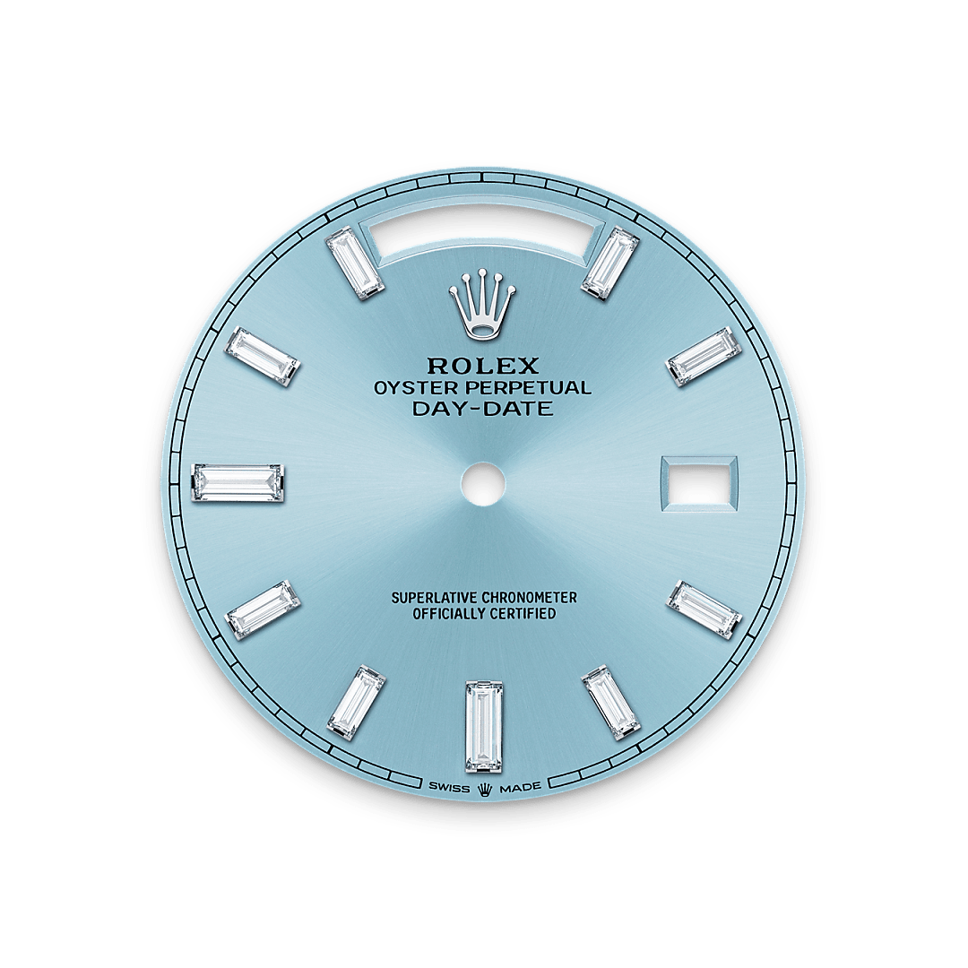 rolex Day-Date 40 dial in Platinum, M228396TBR-0002 - Myungbosa