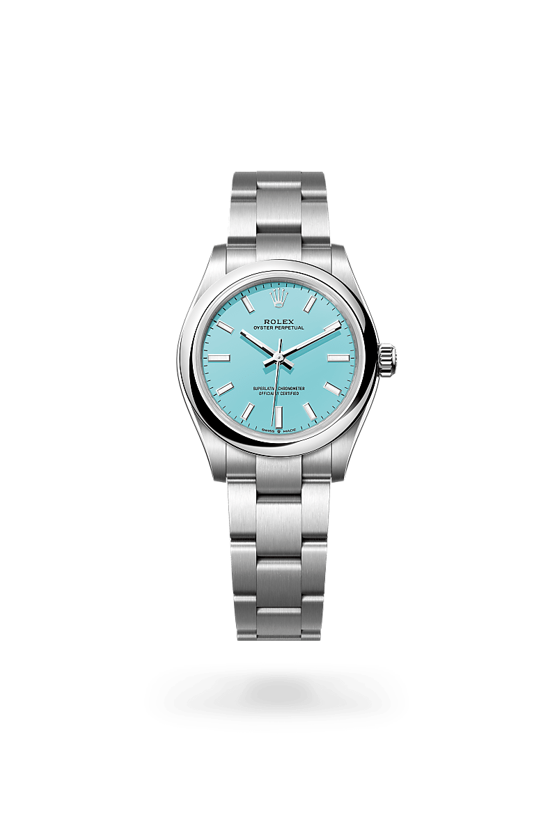 오이스터스틸 소재의 롤렉스 OYSTER PERPETUAL 정면, M277200-0007 - 명보사