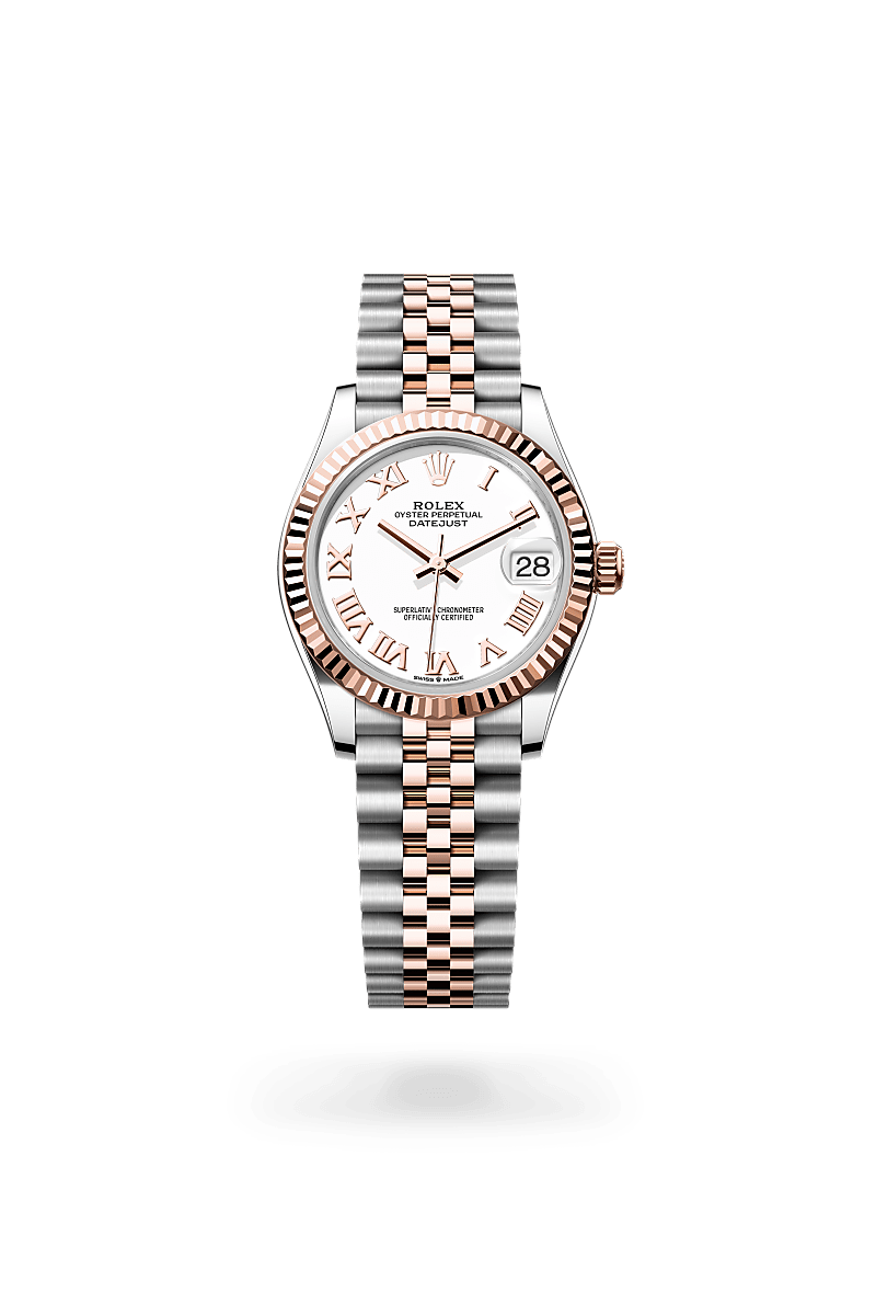 rolex DATEJUST front view in Everose Rolesor - combination of Oystersteel and Everose gold, M278271-0002 - Myungbosa