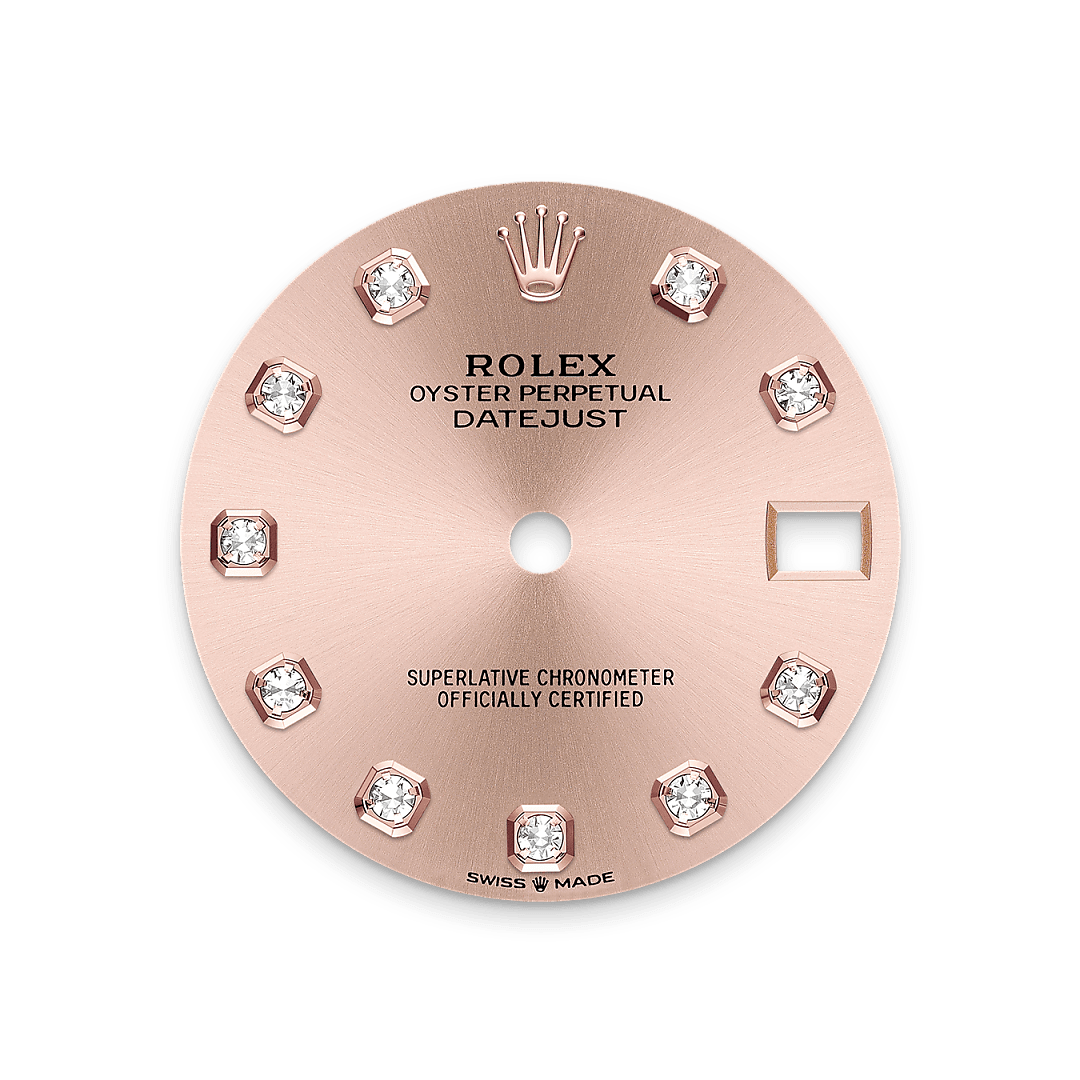 rolex Datejust 31 dial in Everose Rolesor - combination of Oystersteel and Everose gold, M278381RBR-0023 - Myungbosa