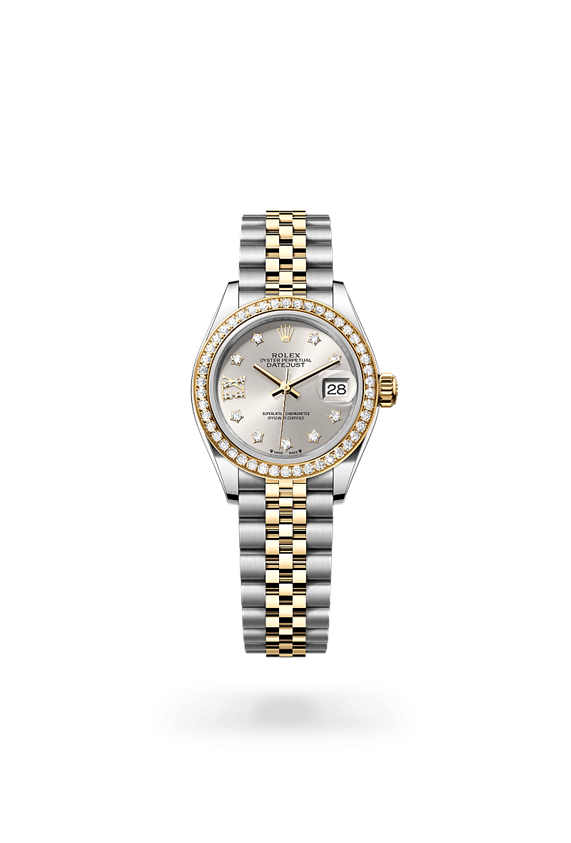 옐로우 롤레조 – 오이스터스틸과 옐로우 골드의 조합 소재의 롤렉스 LADY-DATEJUST 정면, M279383RBR-0003 - 명보사