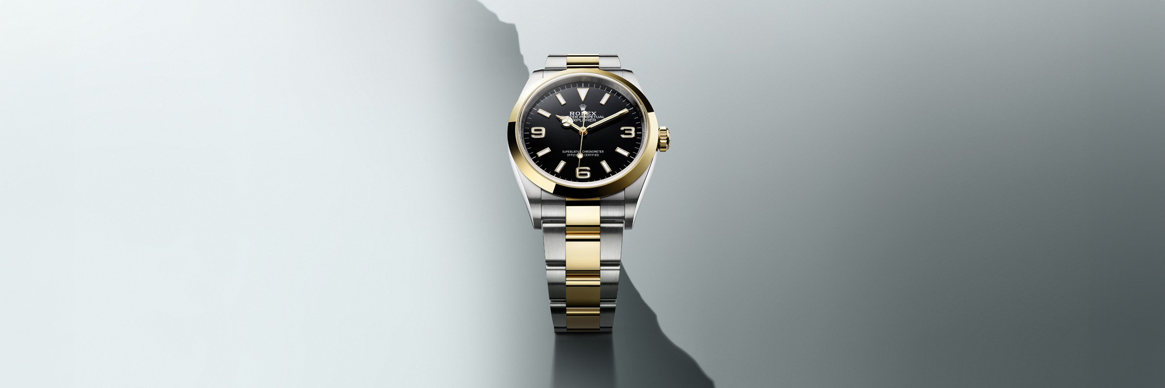 rolex EXPLORER in Yellow Rolesor - combination of Oystersteel and yellow gold, M124273-0001 - Myungbosa